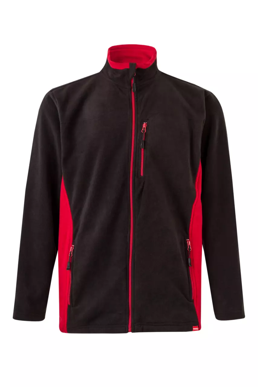 Velilla Fleece Jacket, Black/Red