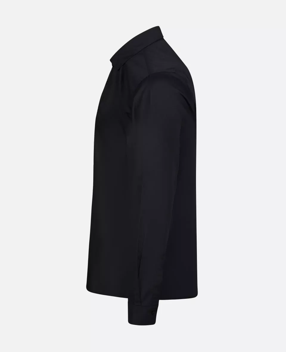 Velilla 405009-00, Long Sleeved Work Shirt, Black, image 2, gallery thumbnail