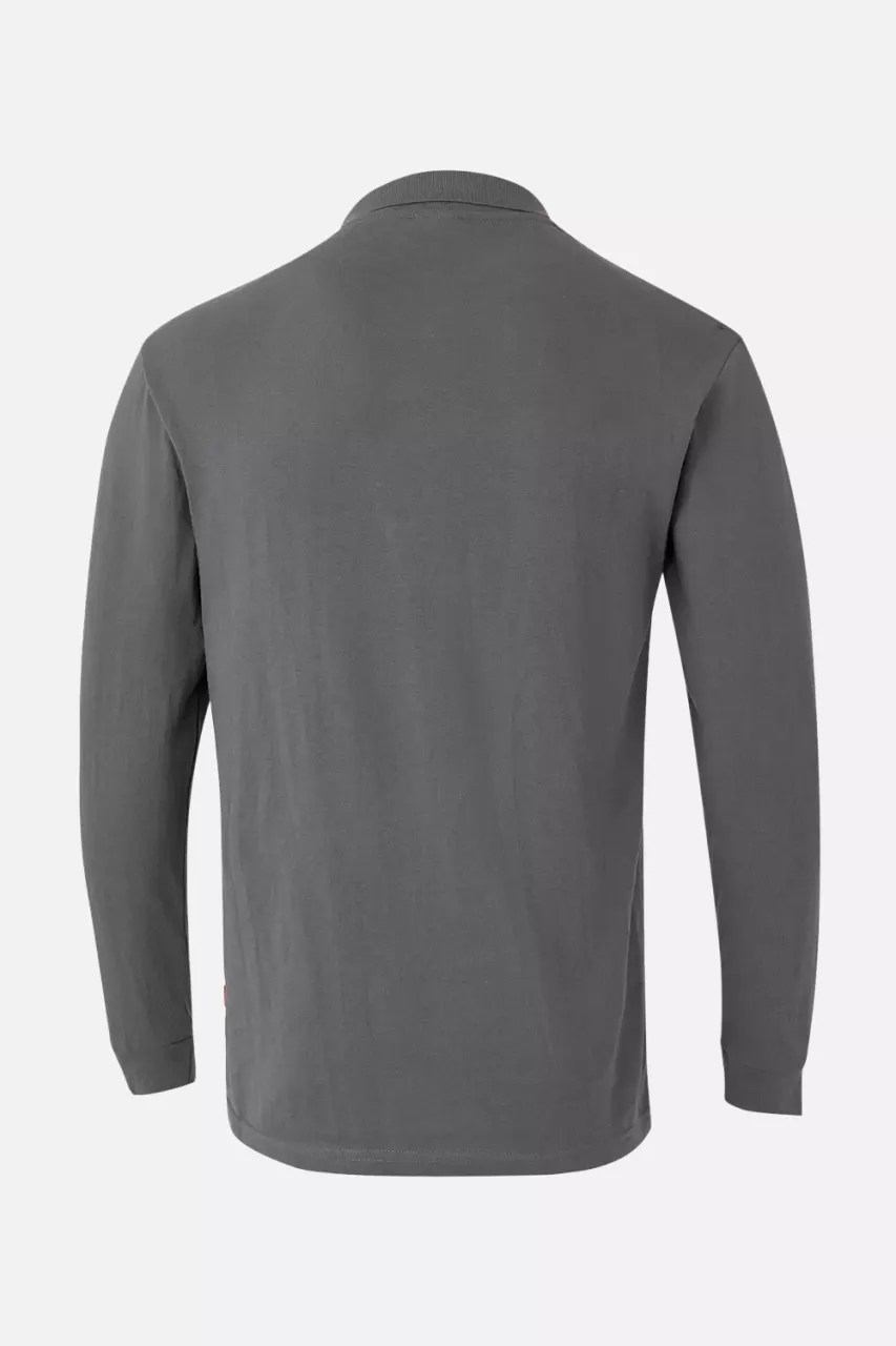 Velilla 105503-08, Long Sleeved Polo Shirt, Grey, image 2, gallery thumbnail
