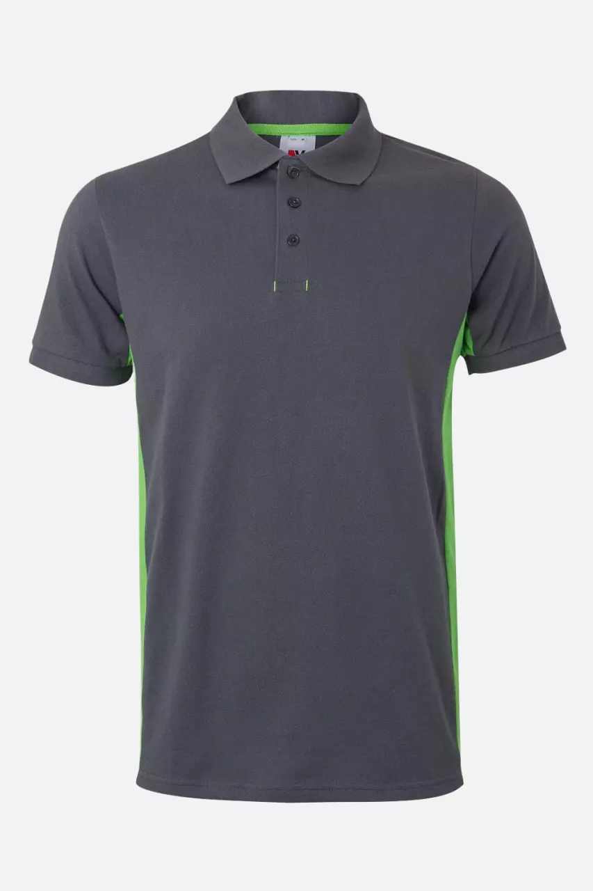 Velilla 105504-08-25, Polo Shirt, Grey/Lime Green, image 1, gallery thumbnail