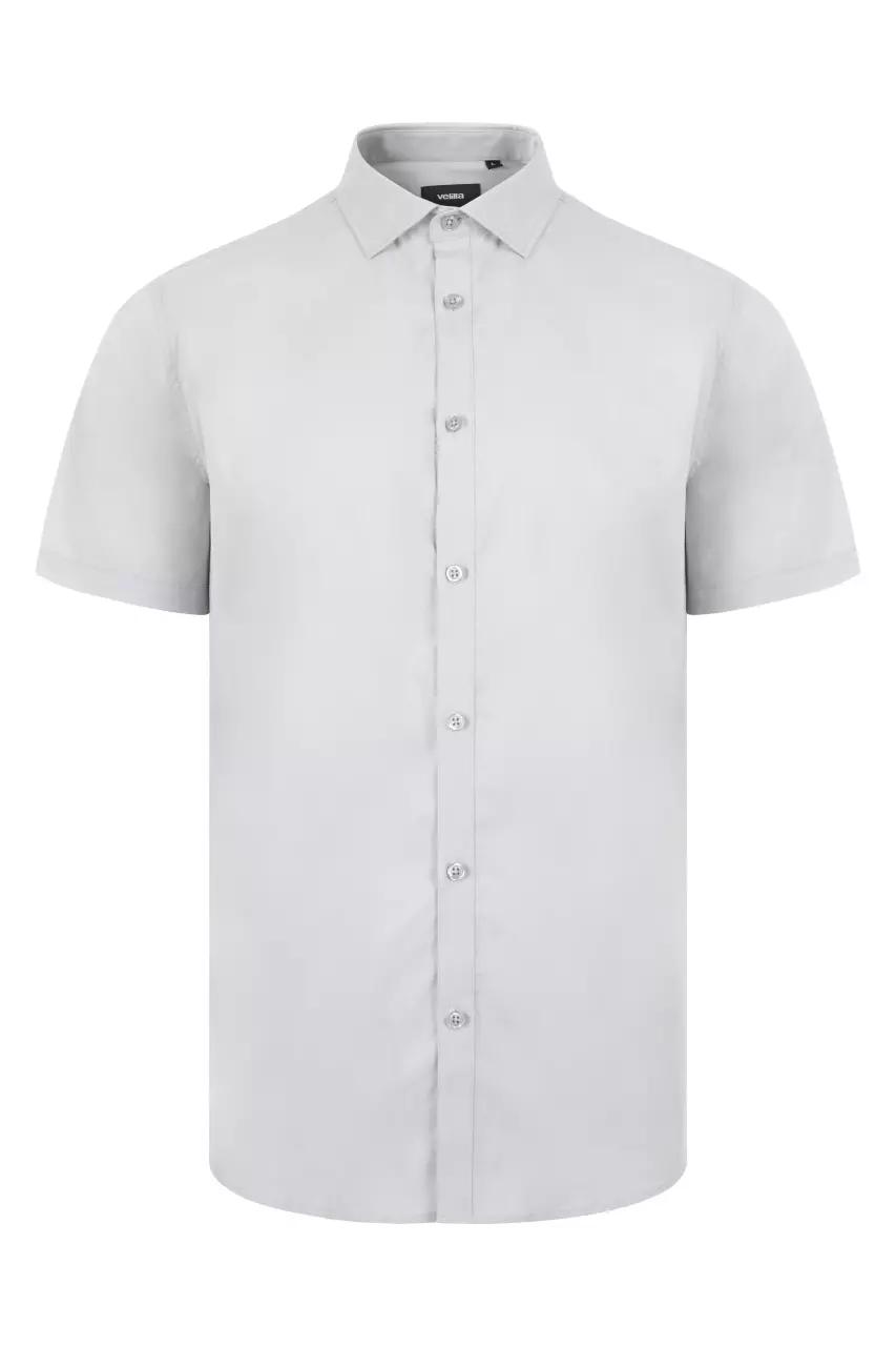 Velilla 405016S-58, Kurzarm-Arbeitshemd, Eisgrau, image 1, gallery thumbnail
