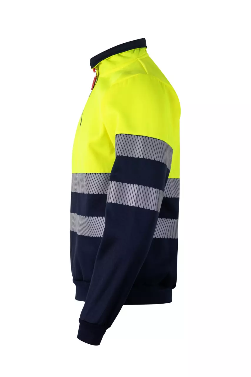 Velilla 305703-61-20, High-Vis Sweatshirt, Navy Blue/Hi-Vis Yellow, image 3, gallery thumbnail