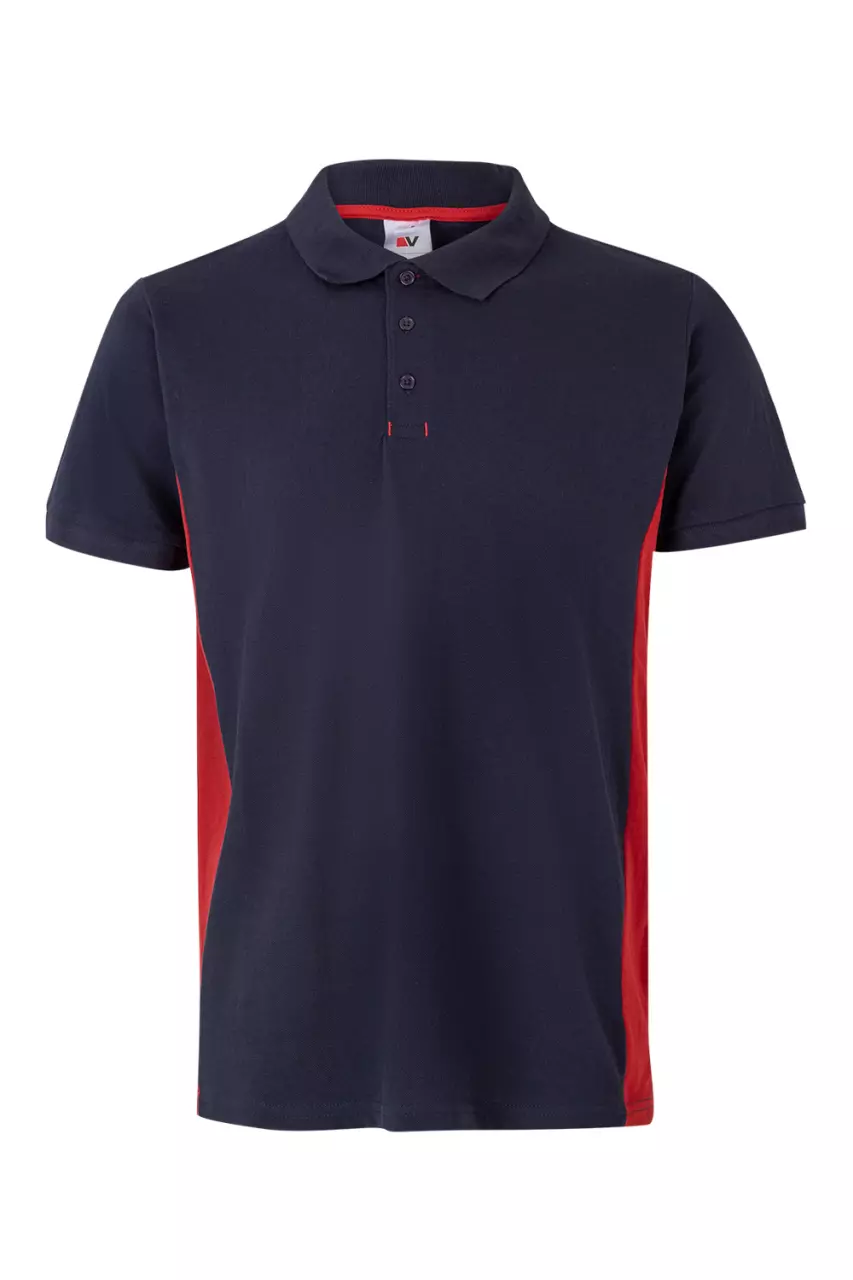 Velilla Polo Shirt, Navy Blue/Red