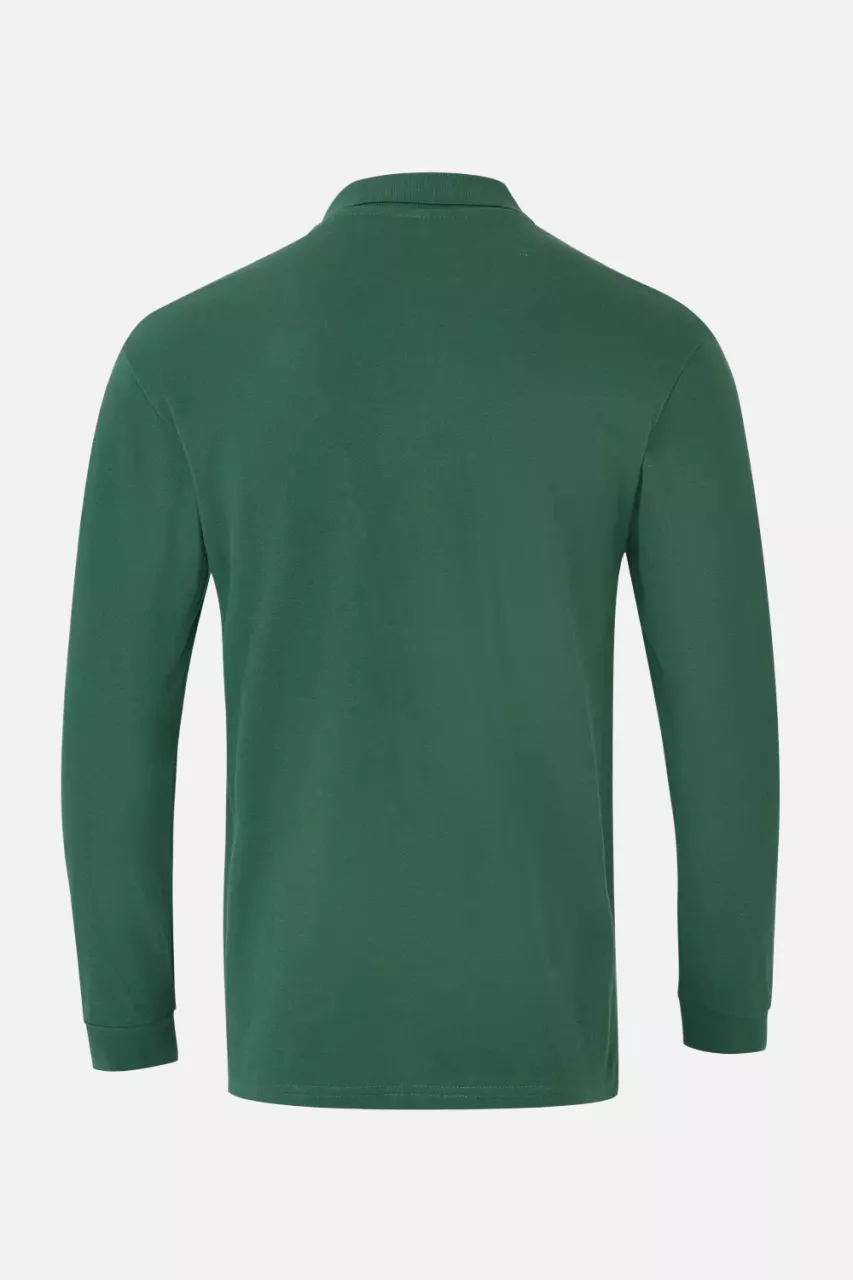 Velilla 105503-04, Long Sleeved Polo Shirt, Forest Green, image 3, gallery thumbnail