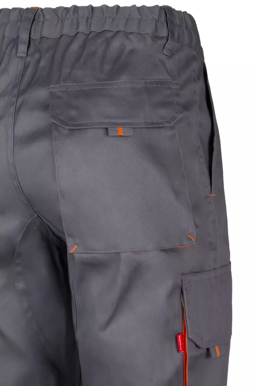 Velilla 103004-08-16, Work Trousers, Grey/Orange, image 2, gallery thumbnail