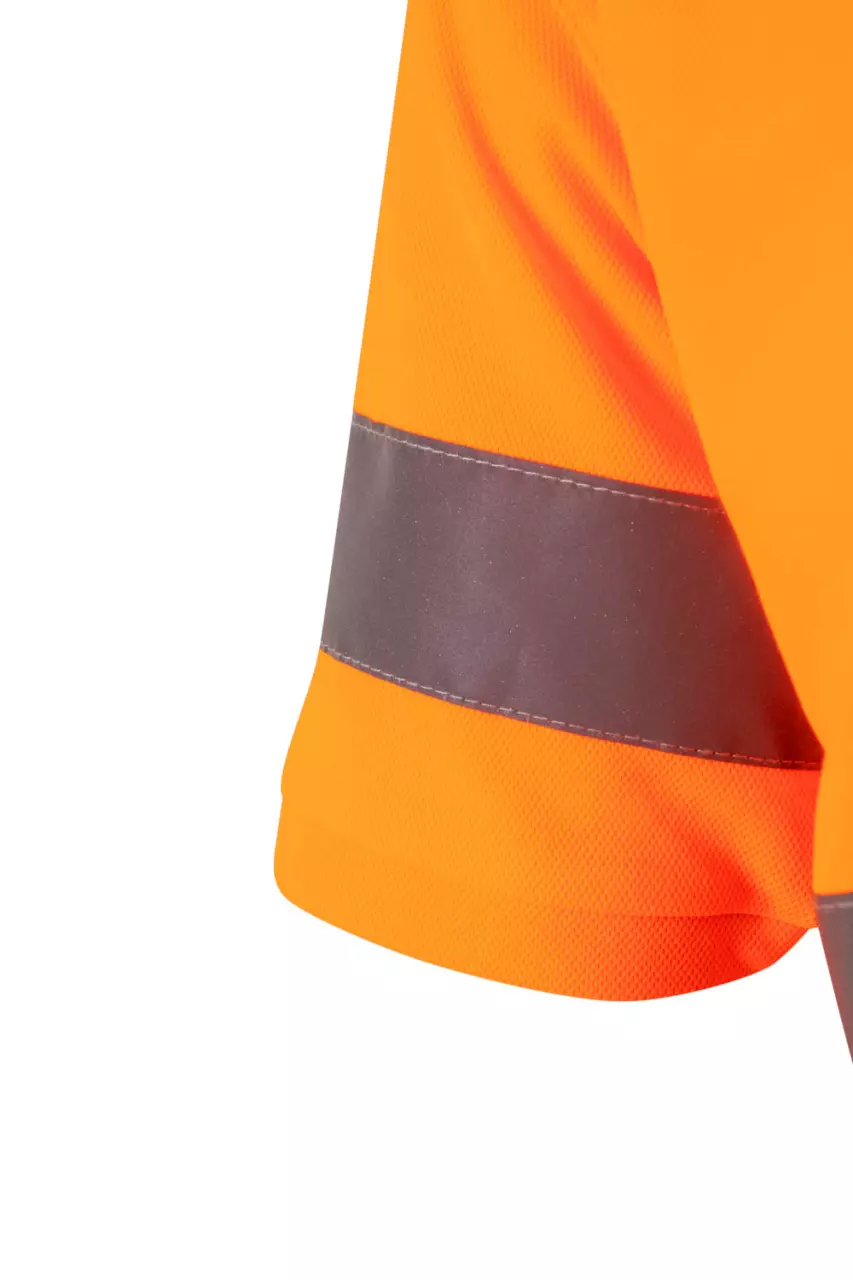Velilla 305512-19, High-Vis Short Sleeve Polo Shirt, Hi-Vis Orange, image 5, gallery thumbnail