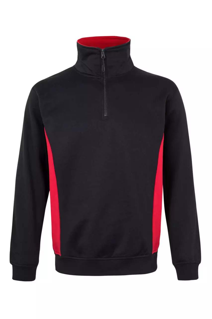 Velilla Work Sweatshirt, Black/Red