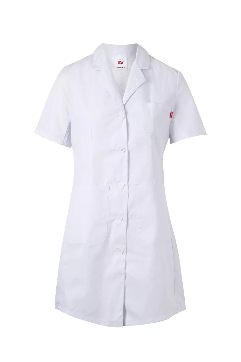 Velilla 539003-07, Short-Sleeved Work Coat, White