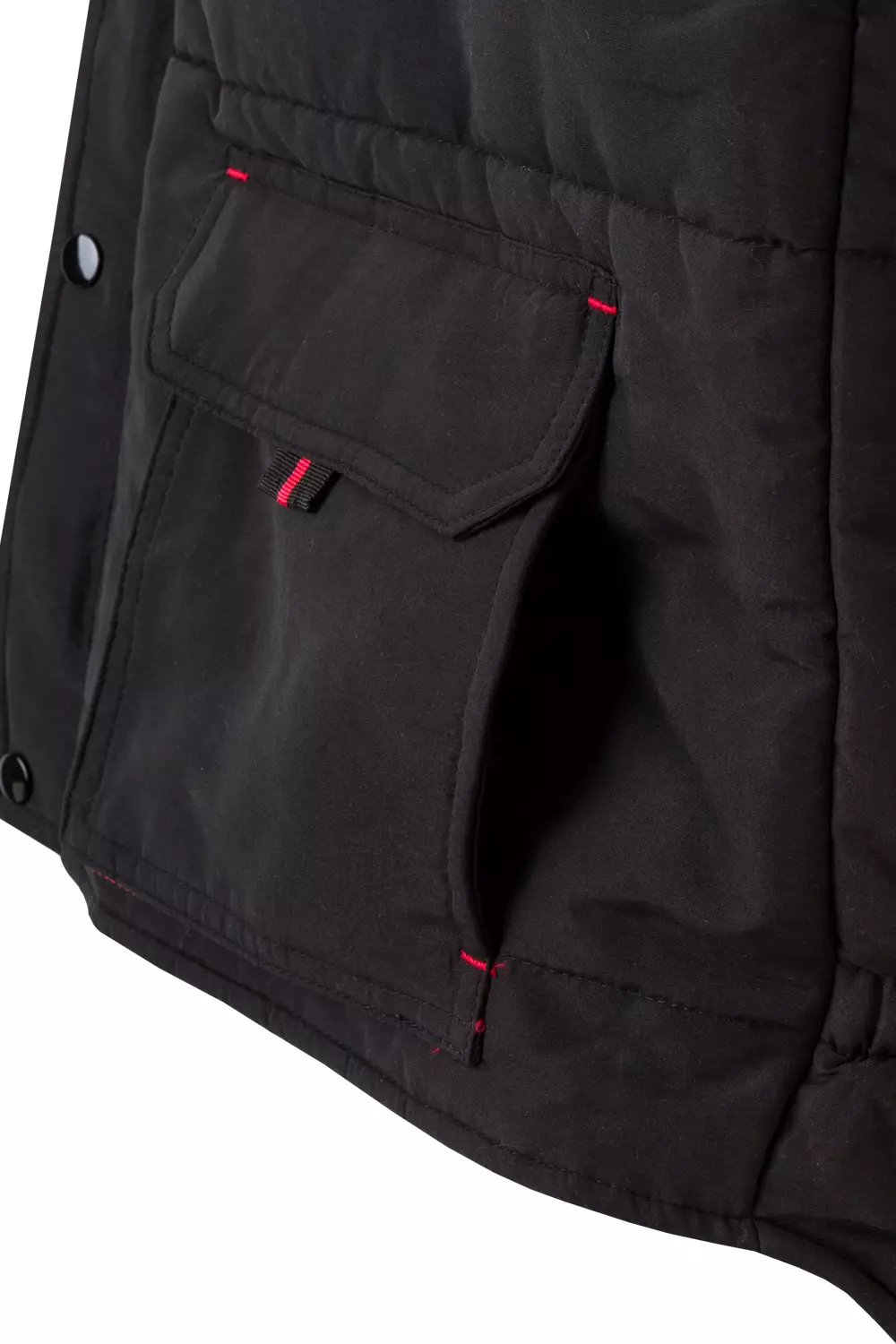 Velilla 205902-00-12, Wattierte Arbeitsweste, Schwarz/Rot, image 2