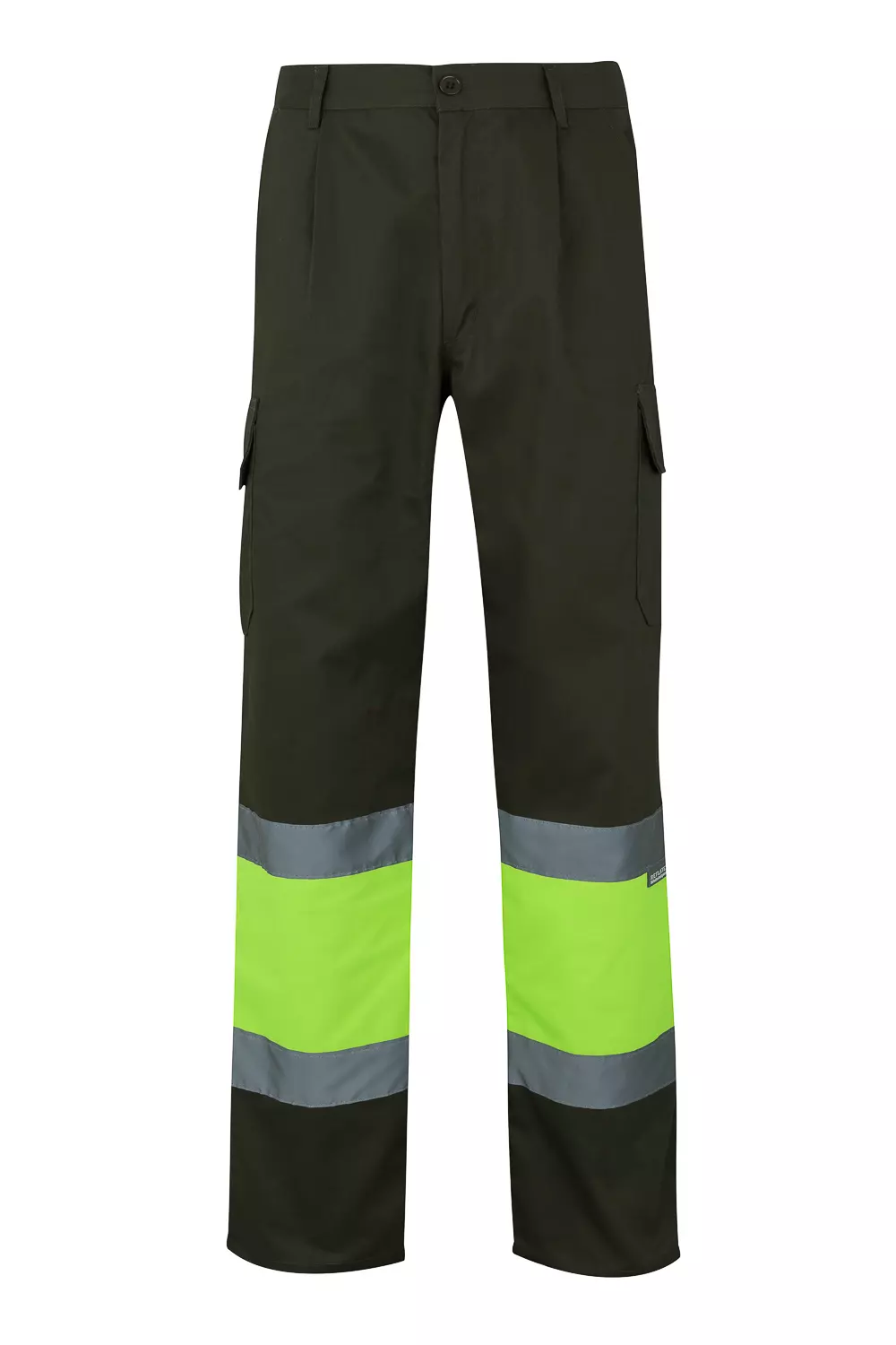 Velilla 0157-03-20, Warnschutz-Hose, Khakigrün/Warngelb