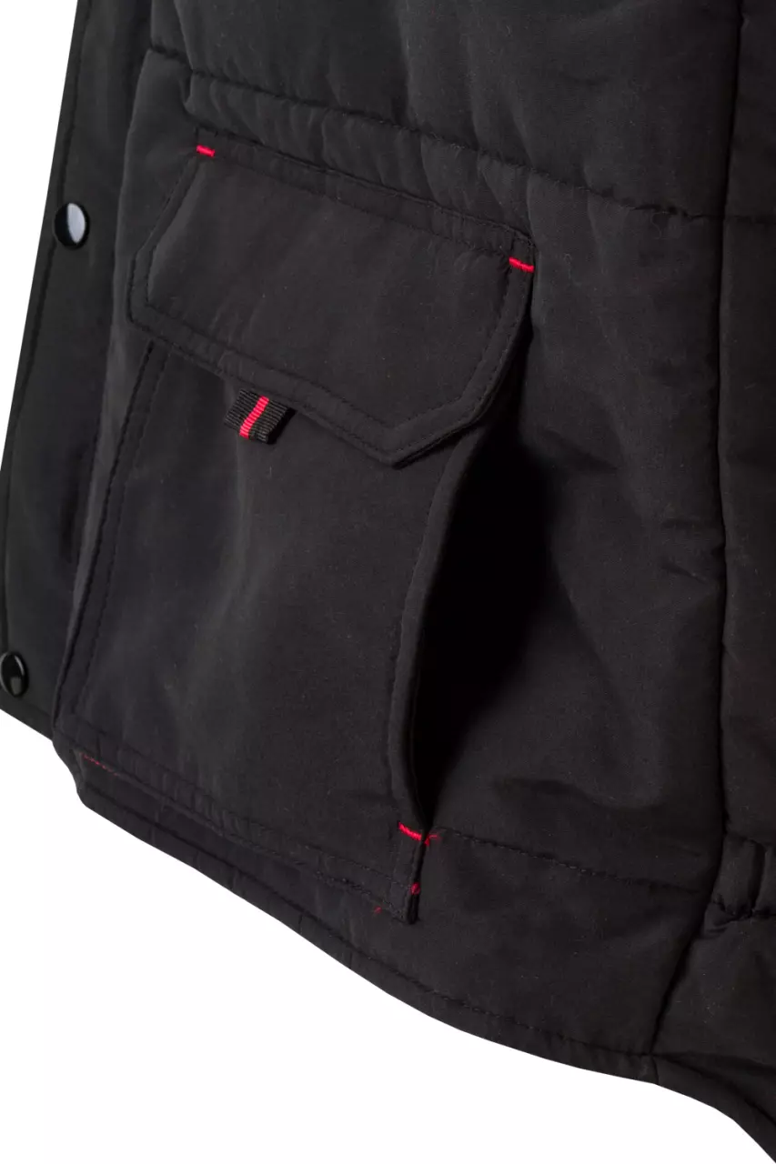 Velilla 205902-00-12, Wattierte Arbeitsweste, Schwarz/Rot, image 2, gallery thumbnail