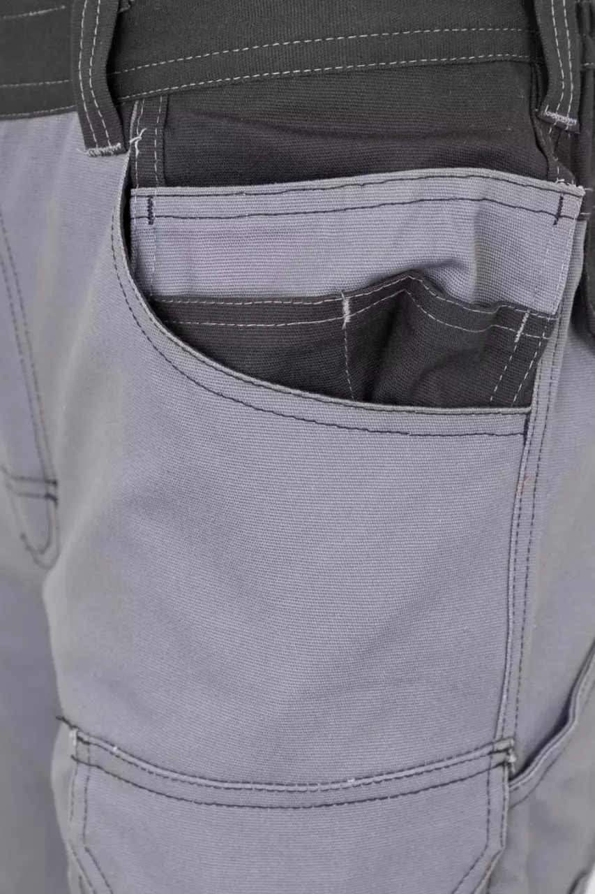 Velilla 103029S-08-00, Work Shorts, Grey/Black, image 3, gallery thumbnail
