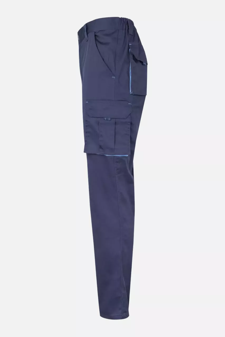 Velilla 103004-61-05, Work Trousers, Navy Blue/Sky Blue, image 2, gallery thumbnail