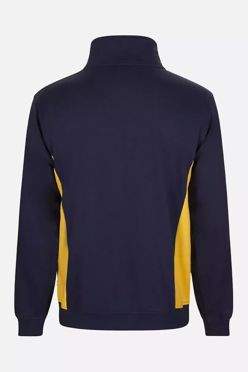 Velilla 105704-61-17, Arbeitssweatshirt, Marineblau/Gelb, image 2