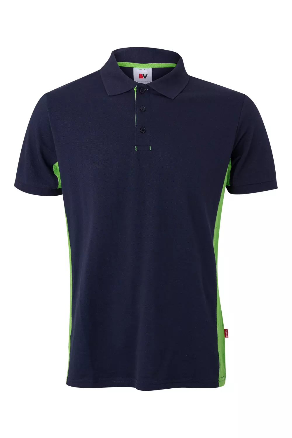 Velilla 105504-61-25, Polo Shirt, Navy Blue/Lime Green, image 1