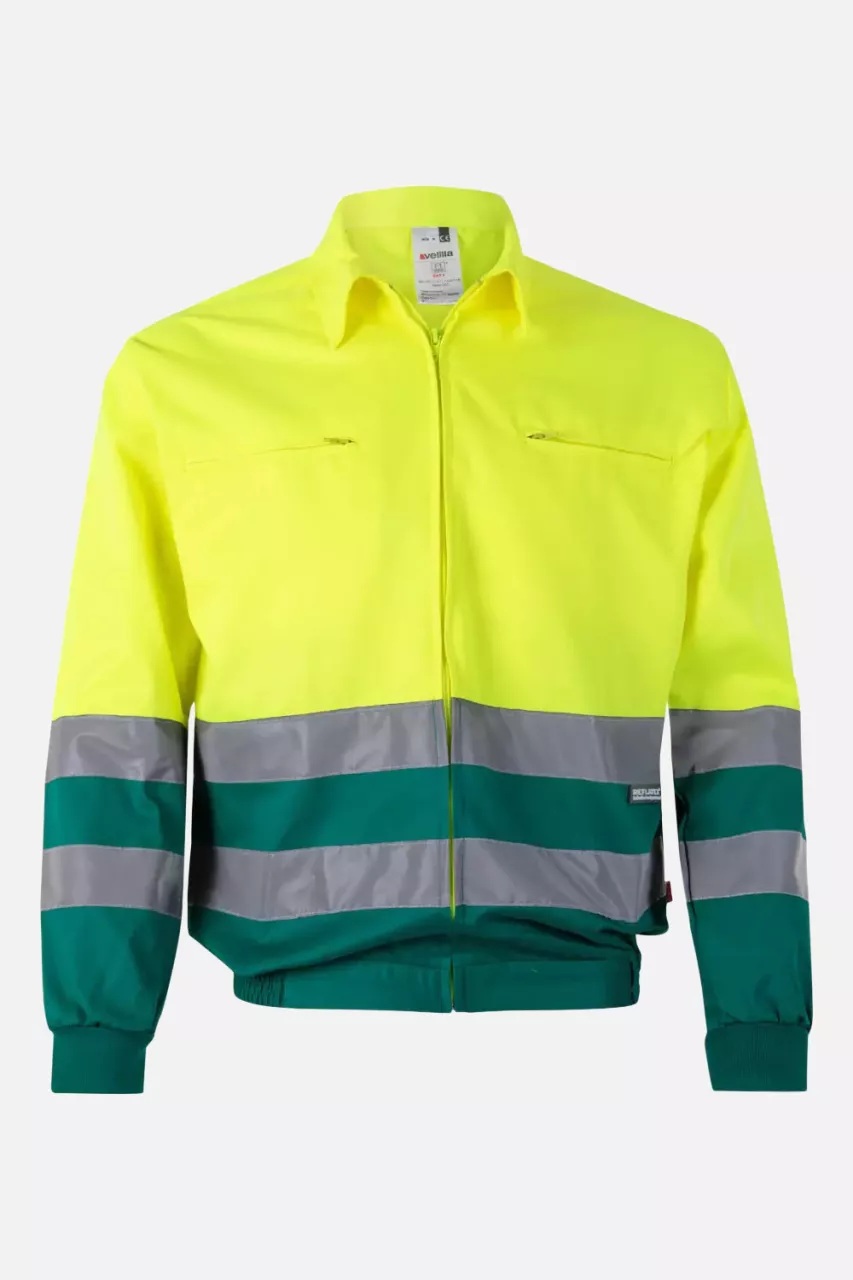 Velilla 0153-02-20-2, High-Vis Jacket, Size 4XL/5XL, Green/High-Vis Yellow, image 1, gallery thumbnail