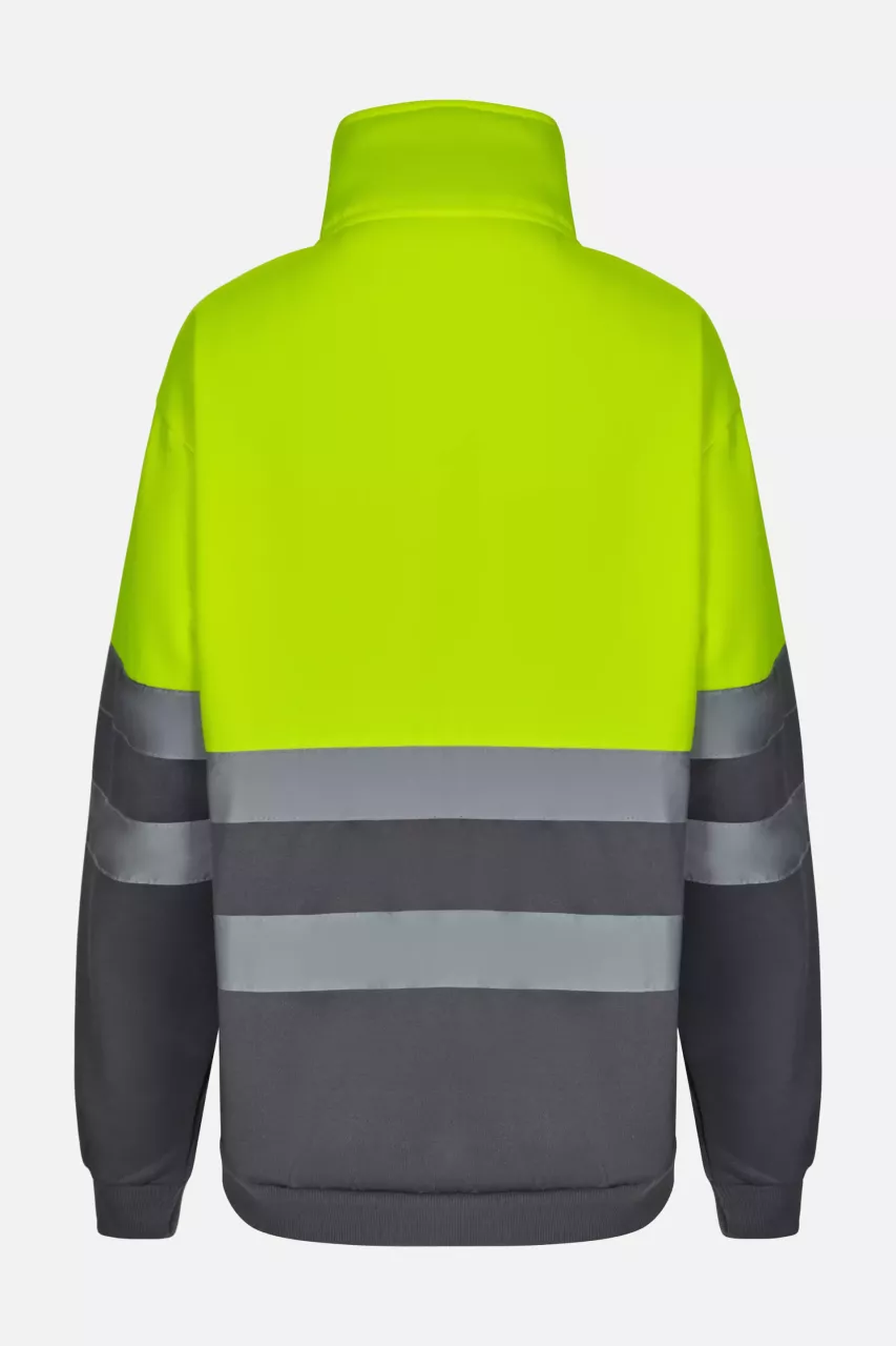Velilla 305701-08-20, Warnschutz-Sweatshirt, Grau/Warngelb, image 3, gallery thumbnail