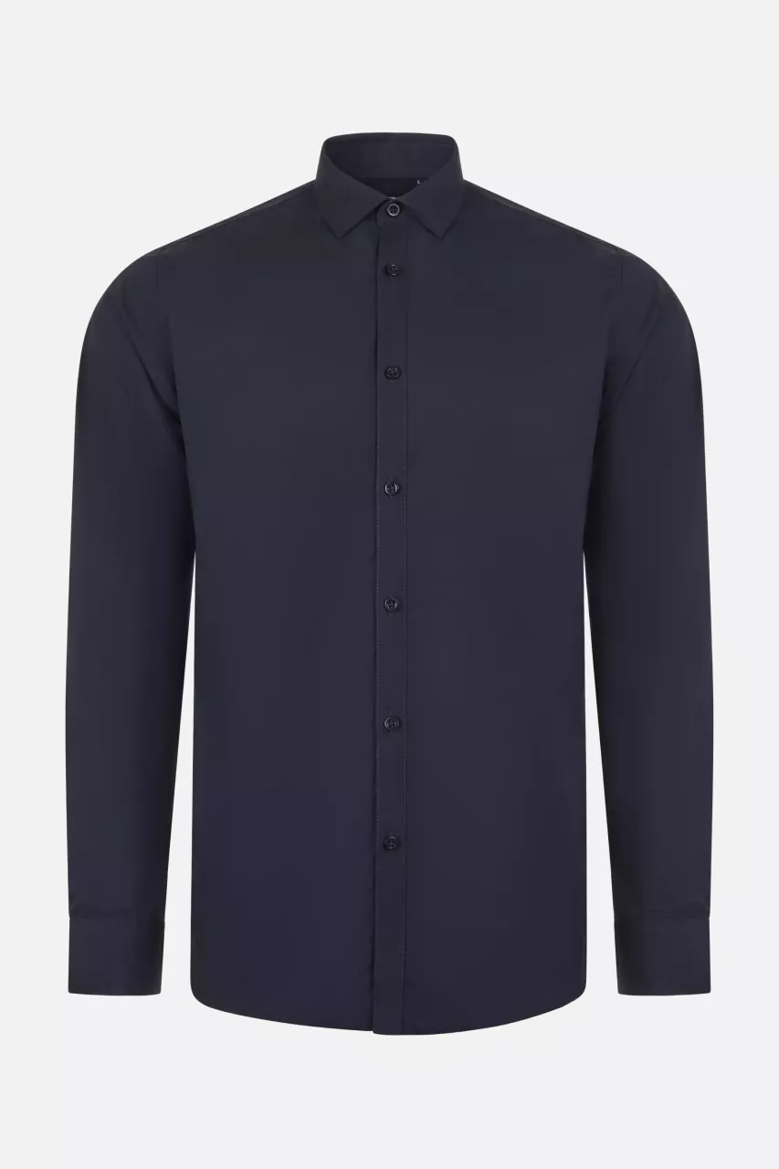 Velilla 405009-61, Long Sleeved Work Shirt, Navy Blue, image 1, gallery thumbnail