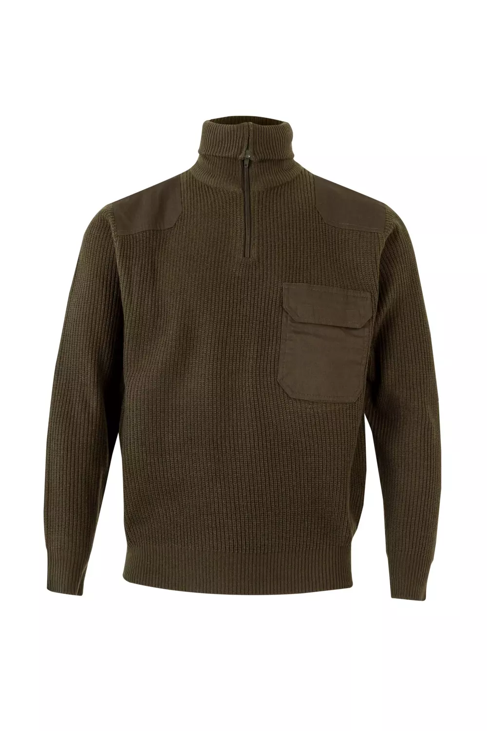 Velilla 101-03, Work Sweater, Khaki Green, image 1
