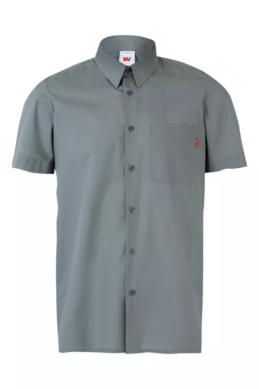 Velilla Short-Sleeved Work Shirt, Grey