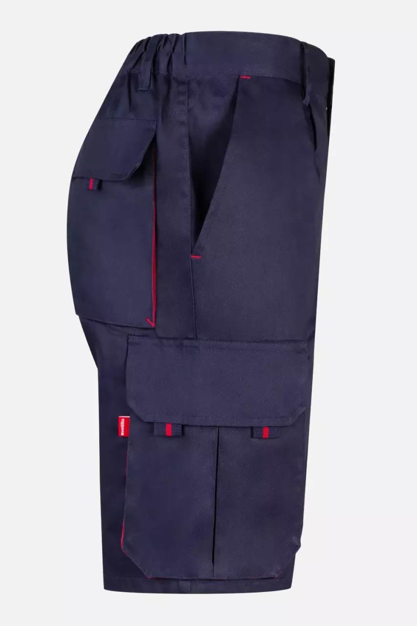 Velilla 103007-01-12, Work Shorts, Marine Blue/Red, image 2, gallery thumbnail