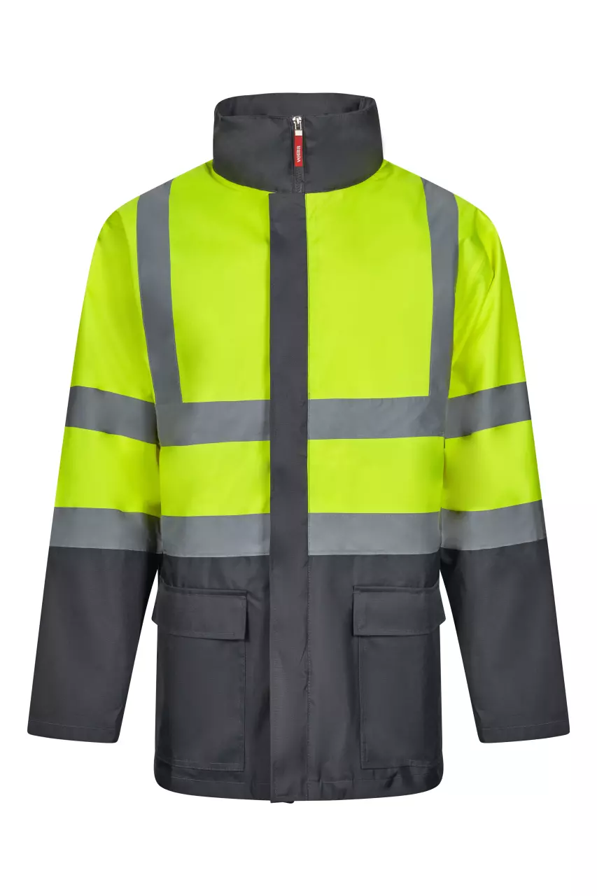 Velilla 306003-08-20-1, High-Vis Jacket, Grey/Hi-Vis Yellow, image 1, gallery thumbnail