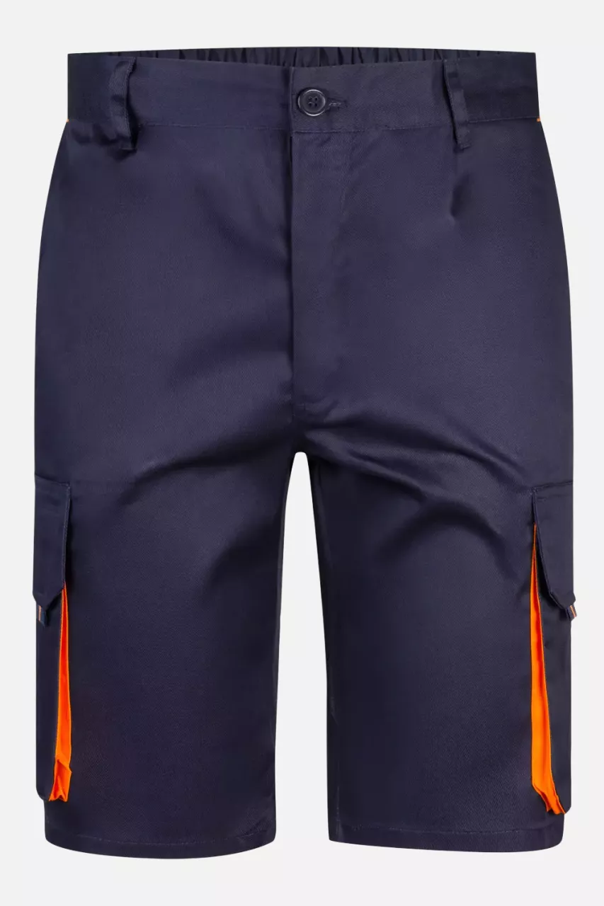 Velilla 103007-01-16, Work Shorts, Marine Blue/Orange, image 1, gallery thumbnail