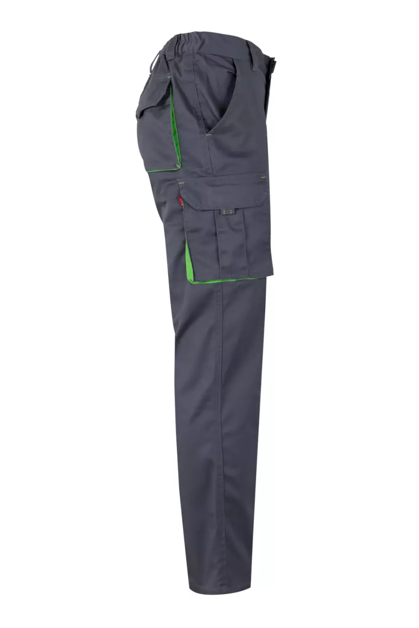Velilla 103024S-08-25, Work Trousers, Grey/Lime Green, image 2, gallery thumbnail