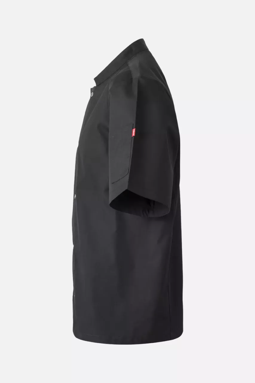 Velilla 405205-00, Short-Sleeved Chef Jacket, Black, image 2, gallery thumbnail