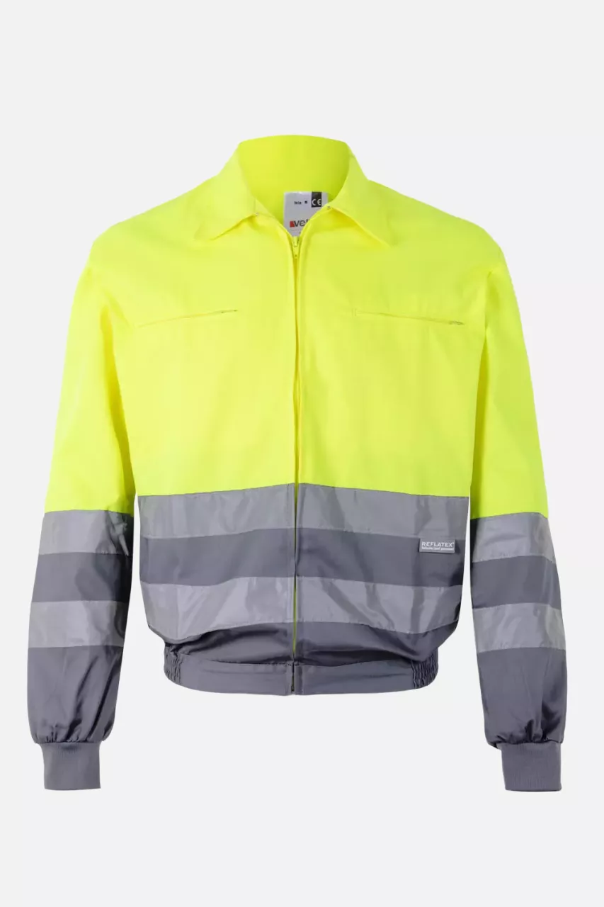 Velilla 0153-08-20-2, High-Vis Jacket, Size 4XL/5XL, Grey/High-Vis Yellow, image 1, gallery thumbnail