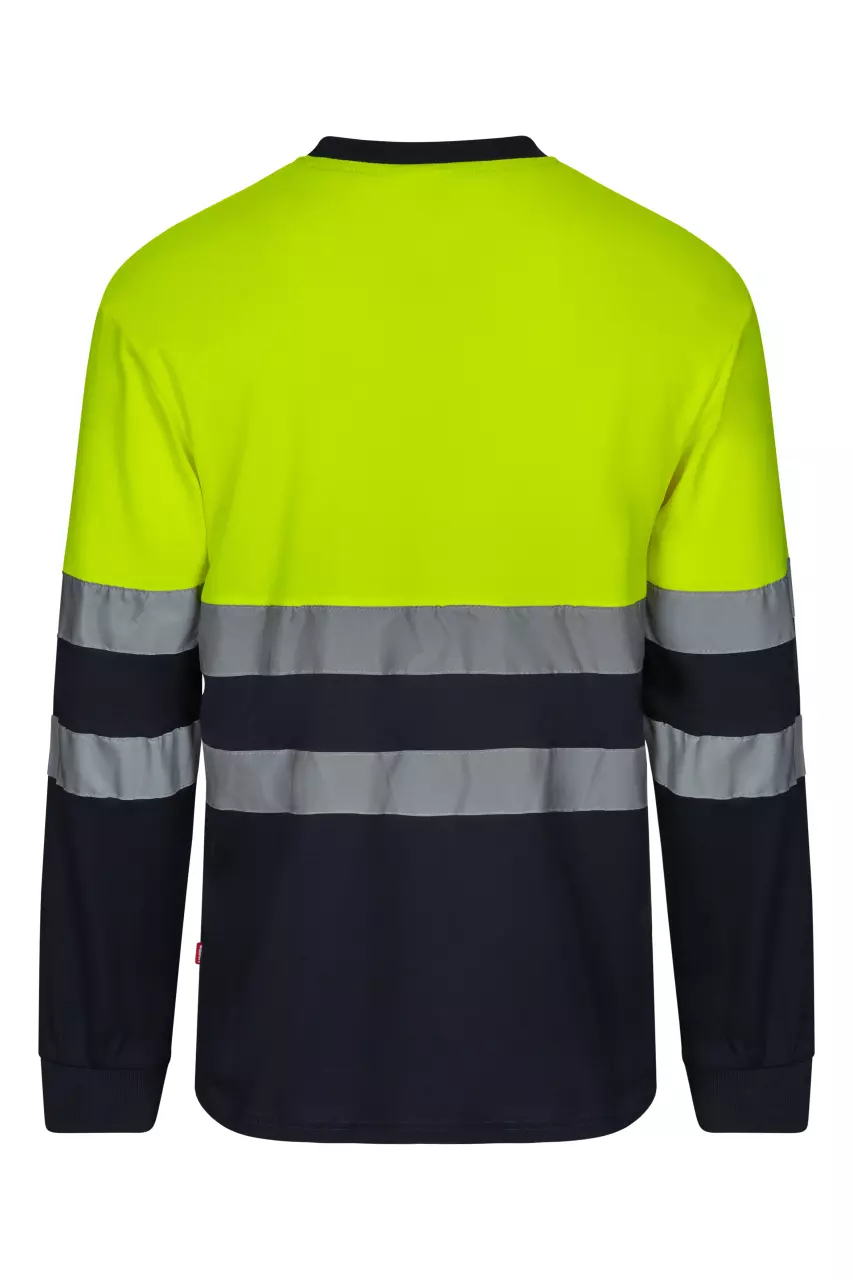 Velilla 305615-61-20, Warnschutz-Langarm T-Shirt, Marineblau/Warngelb, image 4, gallery thumbnail