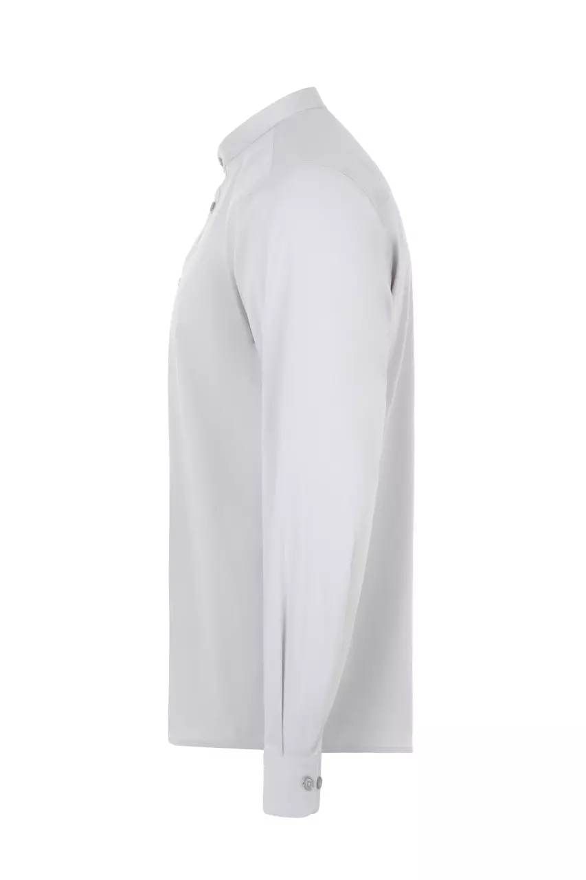 Velilla 405013S-58, Langarm-Arbeitshemd mit Stehkragen, Eisgrau, image 2, gallery thumbnail