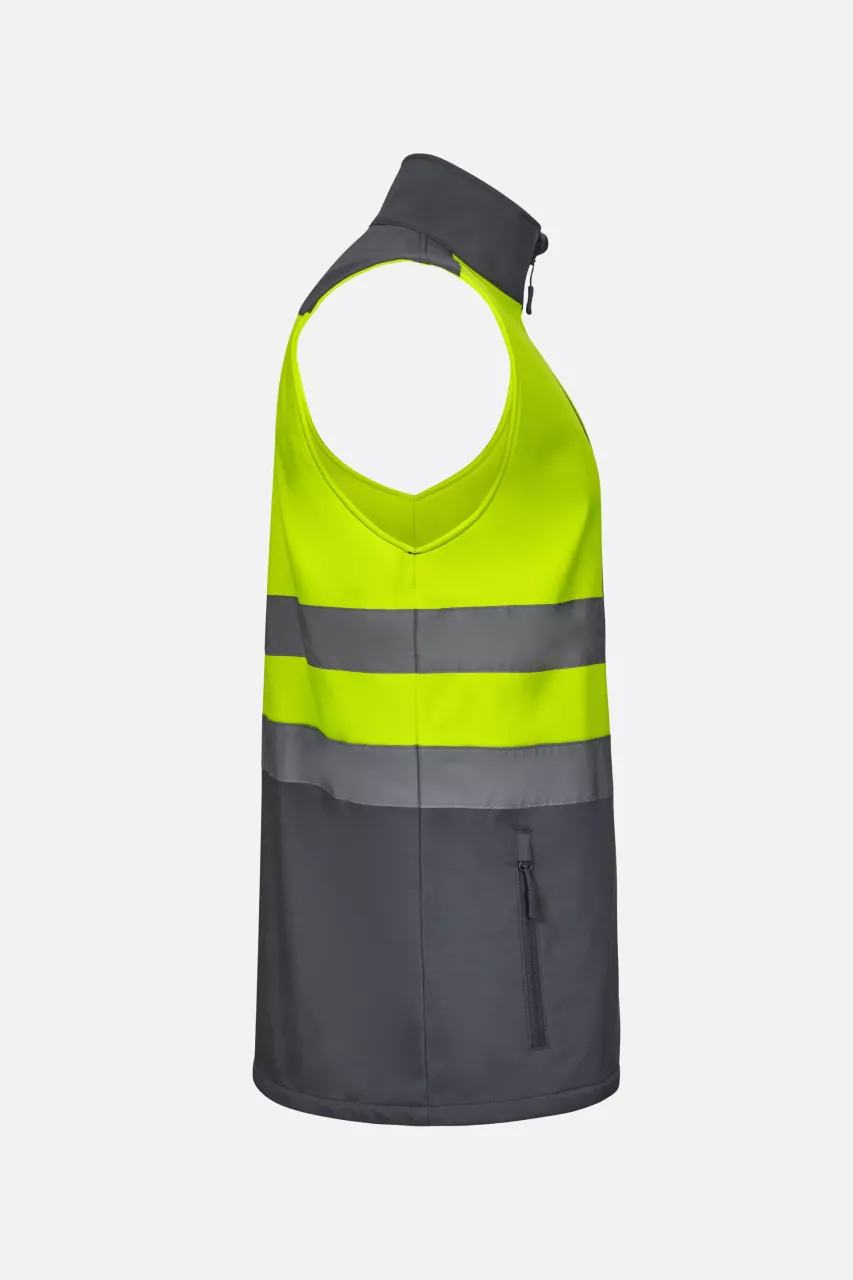 Velilla 305906-08-20, High-Vis Vest, Grey/Hi-Vis Yellow, image 2, gallery thumbnail