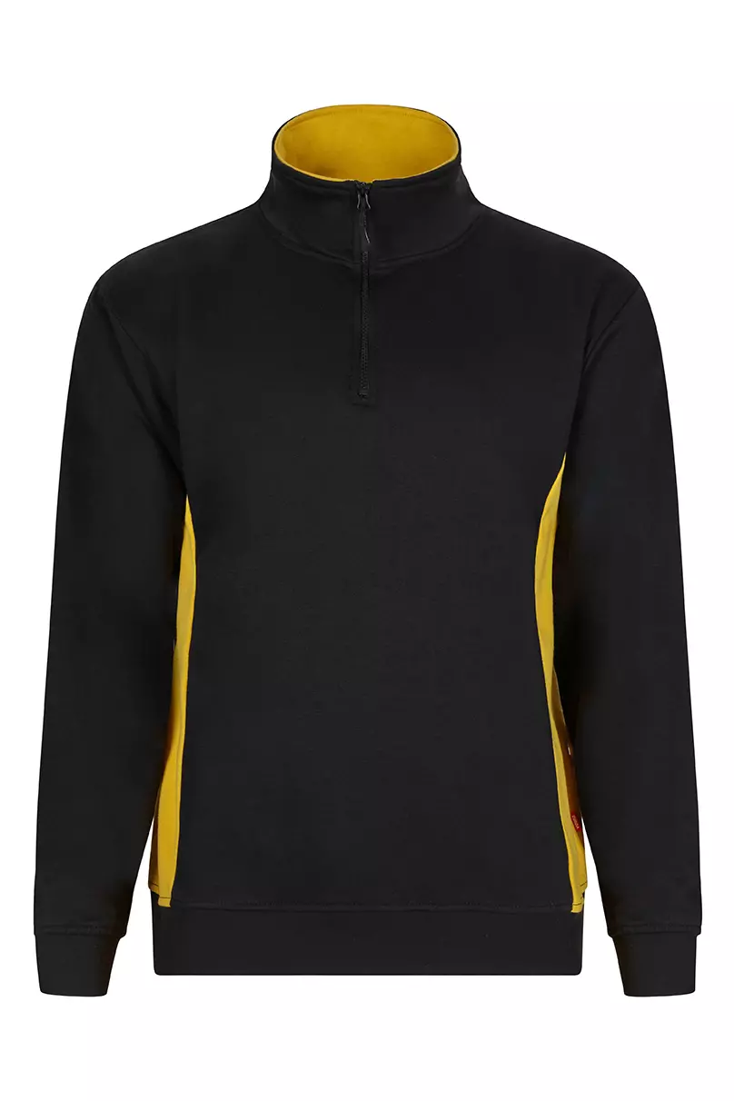 Velilla Work Sweatshirt, Black/Yellow