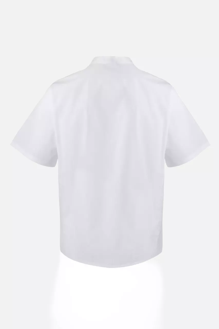 Velilla 405201-07, Short-Sleeved Chef Jacket, White, image 3, gallery thumbnail