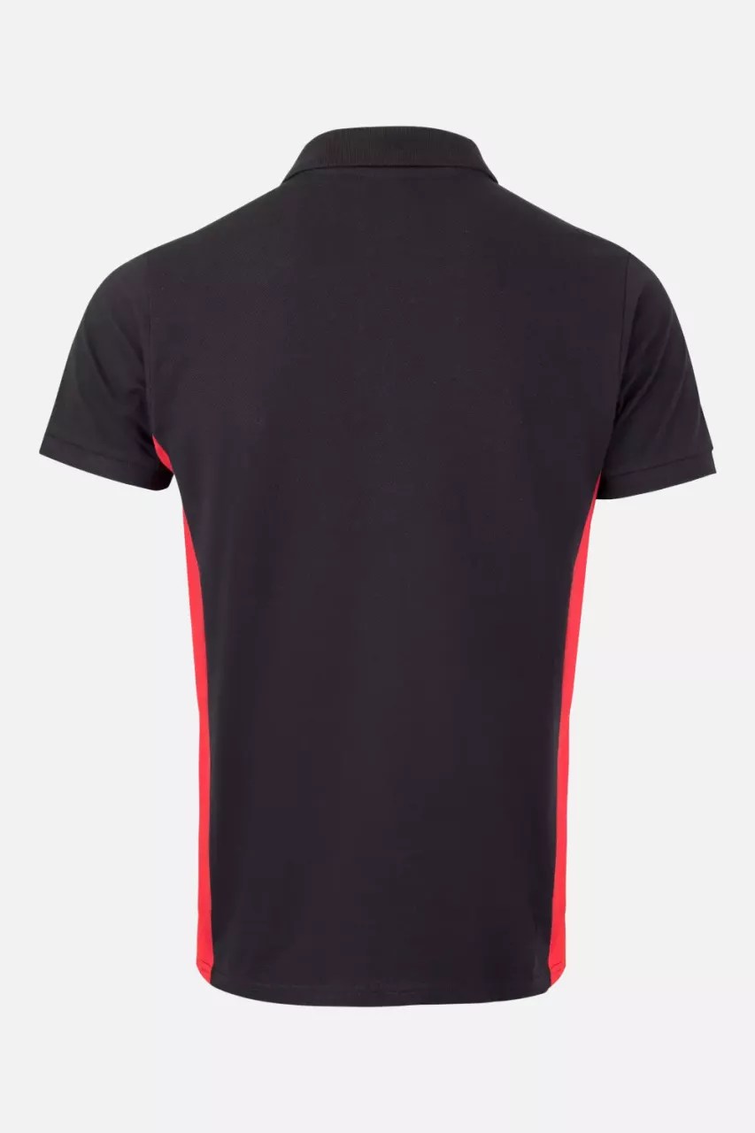 Velilla 105504-00-12, Polo Shirt, Black/Red, image 2, gallery thumbnail