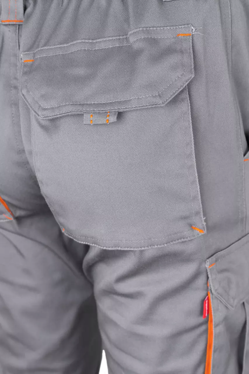 Velilla 103024S-08-16, Work Trousers, Grey/Orange, image 5, gallery thumbnail