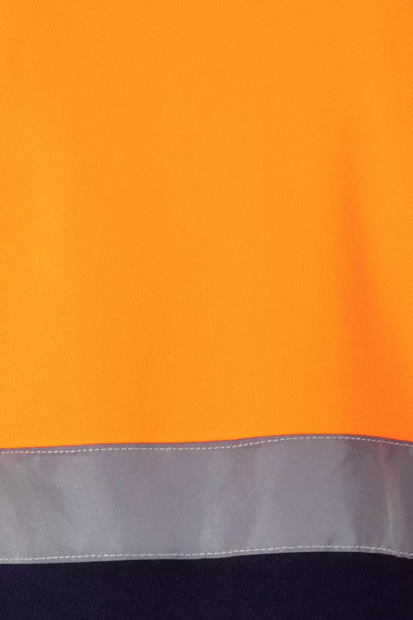 Velilla 305513-61-19-1, Warnschutz-Kurzarm-Poloshirt, Marineblau/Warnorange, image 4, gallery thumbnail