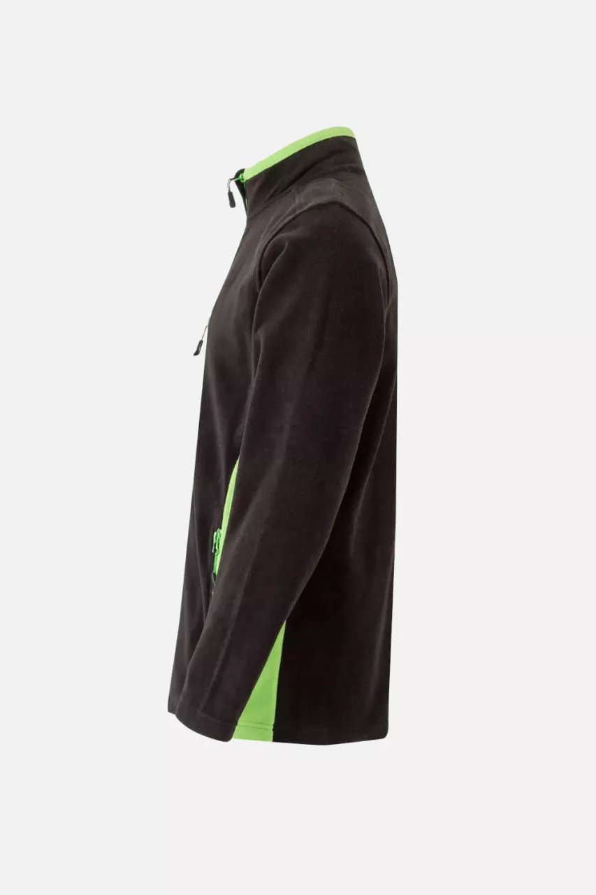 Velilla 201504-00-25, Fleecejacke, Schwarz/Limegrün, image 2, gallery thumbnail