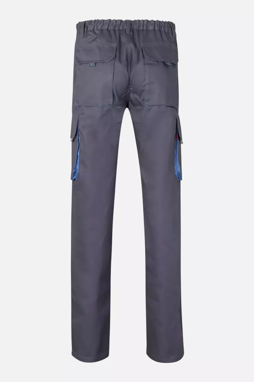 Velilla 103004-08-05, Work Trousers, Grey/Sky Blue, image 5, gallery thumbnail
