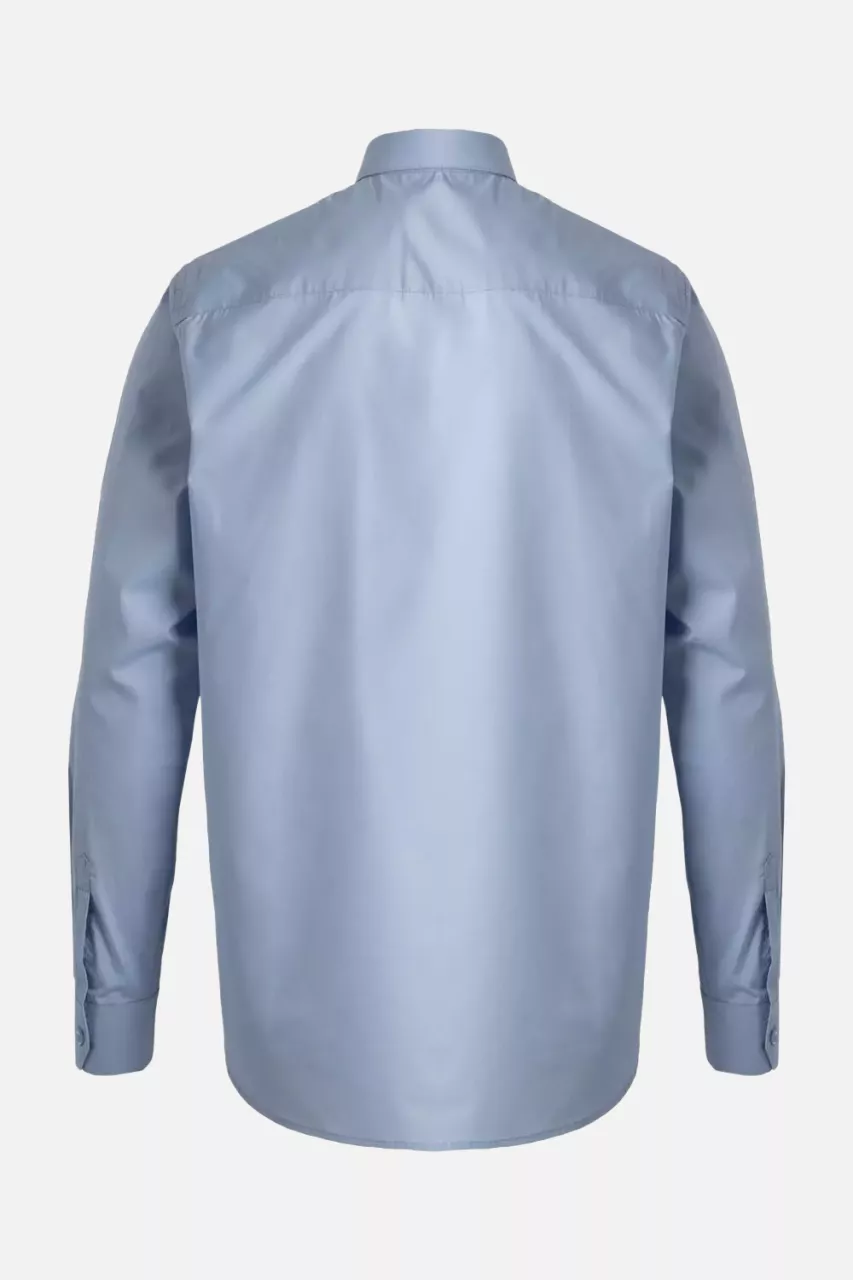 Velilla 405009-05, Long Sleeved Work Shirt, Sky Blue, image 4, gallery thumbnail