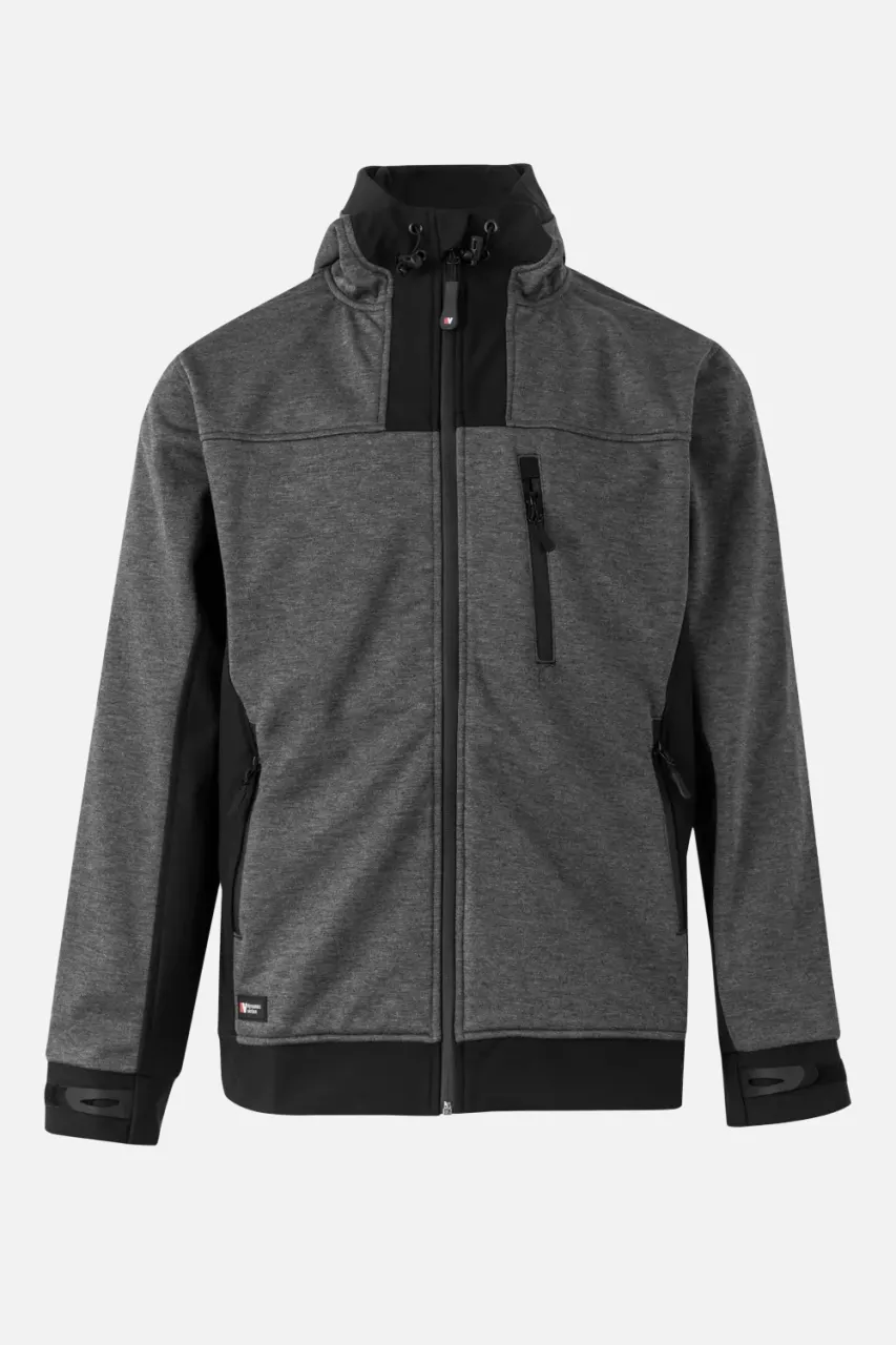 Velilla 206007-78-00, Work Jacket, Heather Dark Grey/Black, image 1, gallery thumbnail