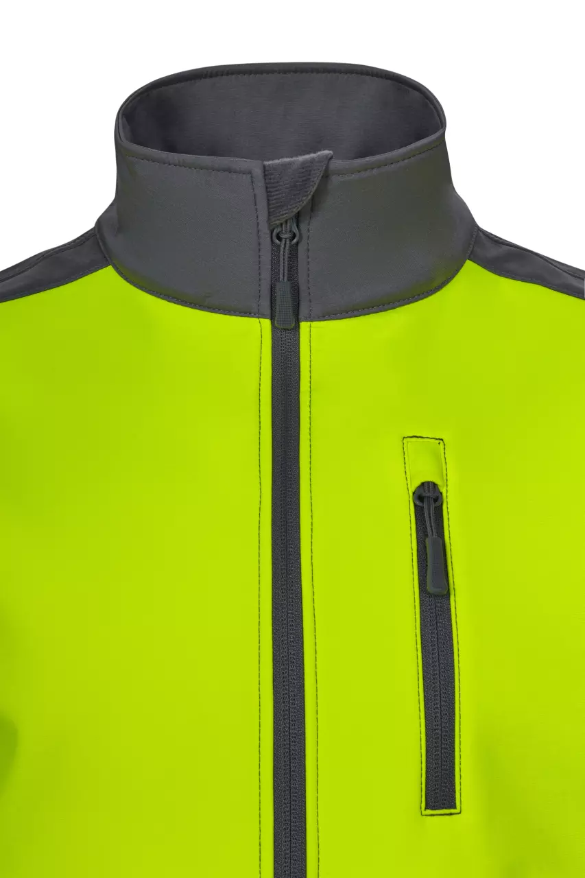 Velilla 305906-08-20, High-Vis Vest, Grey/Hi-Vis Yellow, image 6, gallery thumbnail