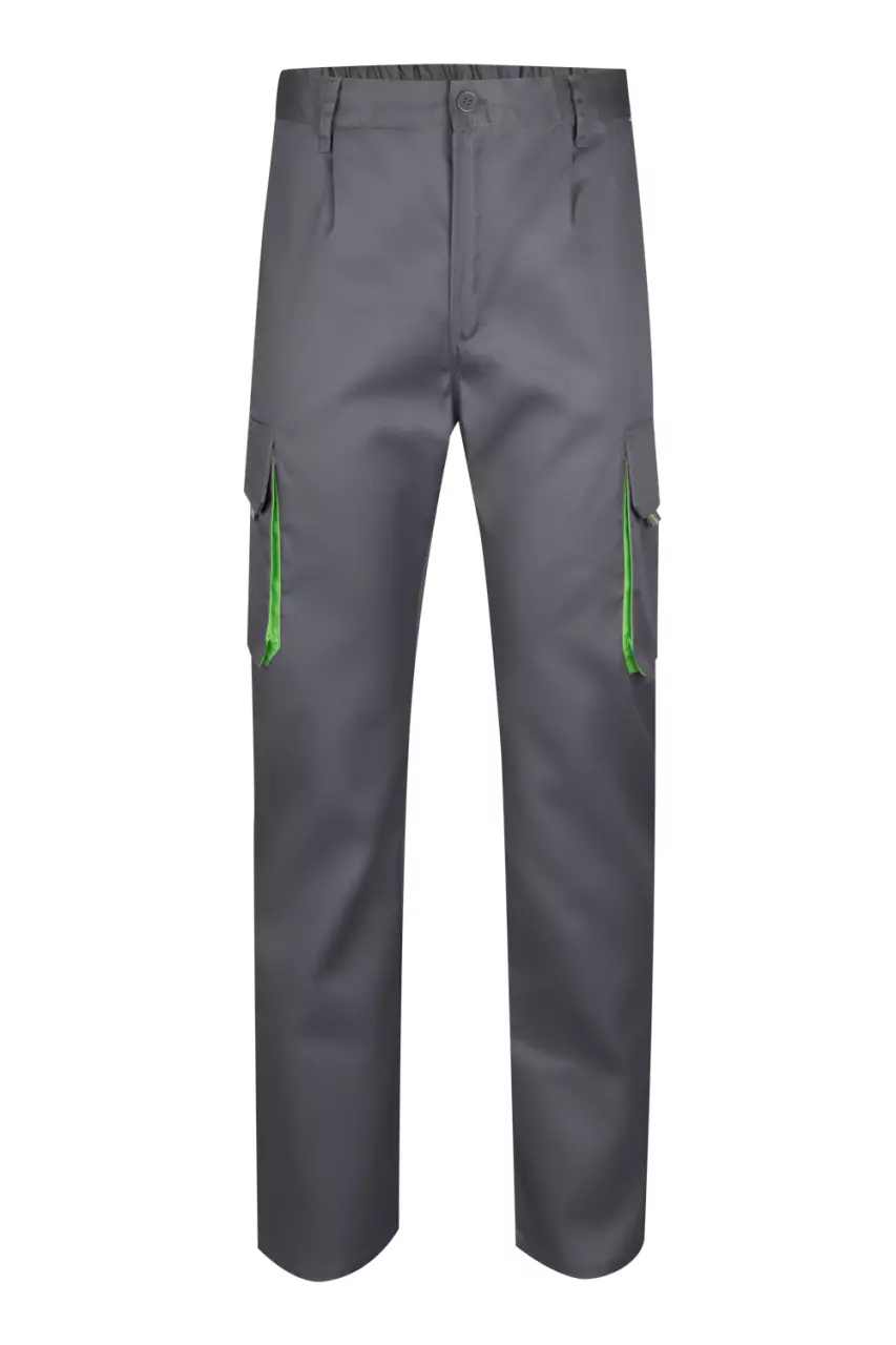 Velilla 103004-08-25, Work Trousers, Grey/Lime Green, image 1, gallery thumbnail