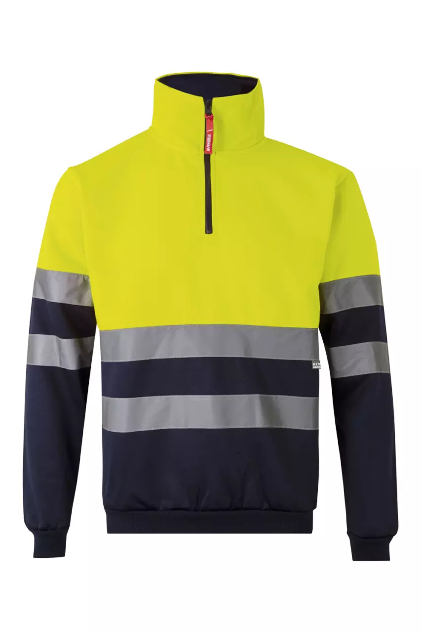 305701-61-20-2, Velilla Warnschutz-Sweatshirt, Größe 4XL/5XL, Marineblau/Warngelb