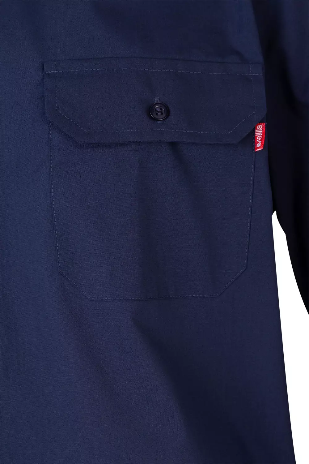 Velilla 520-01, Langarm-Arbeitshemd, Marineblau, image 4