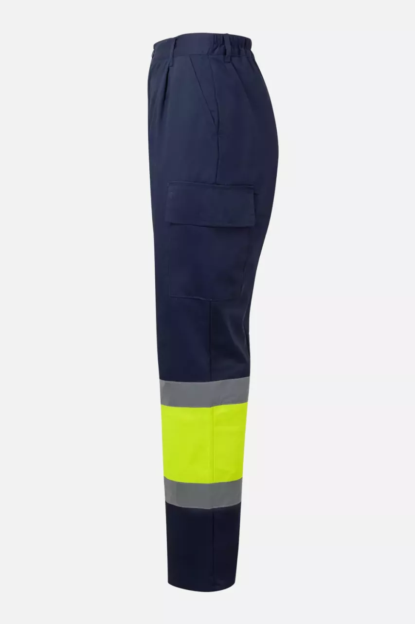 Velilla 303003-01-20, Warnschutz-Arbeitshose, Marineblau/Warngelb, image 6, gallery thumbnail