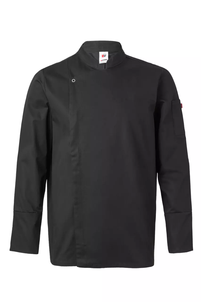 Velilla 405204-00, Long Sleeved Chef Jacket, Black, image 1, gallery thumbnail