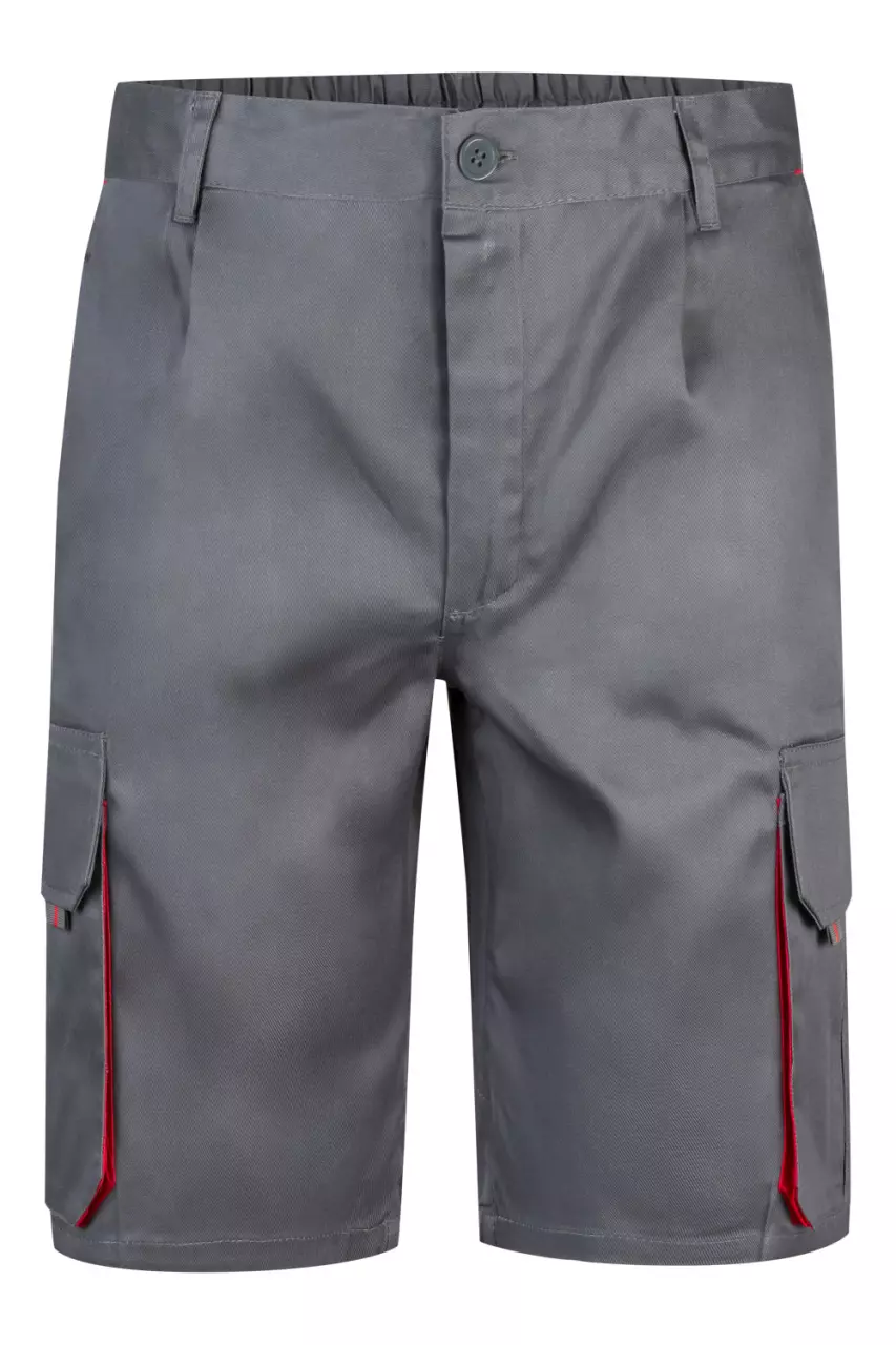Velilla 103007-08-12, Work Shorts, Grey/Red