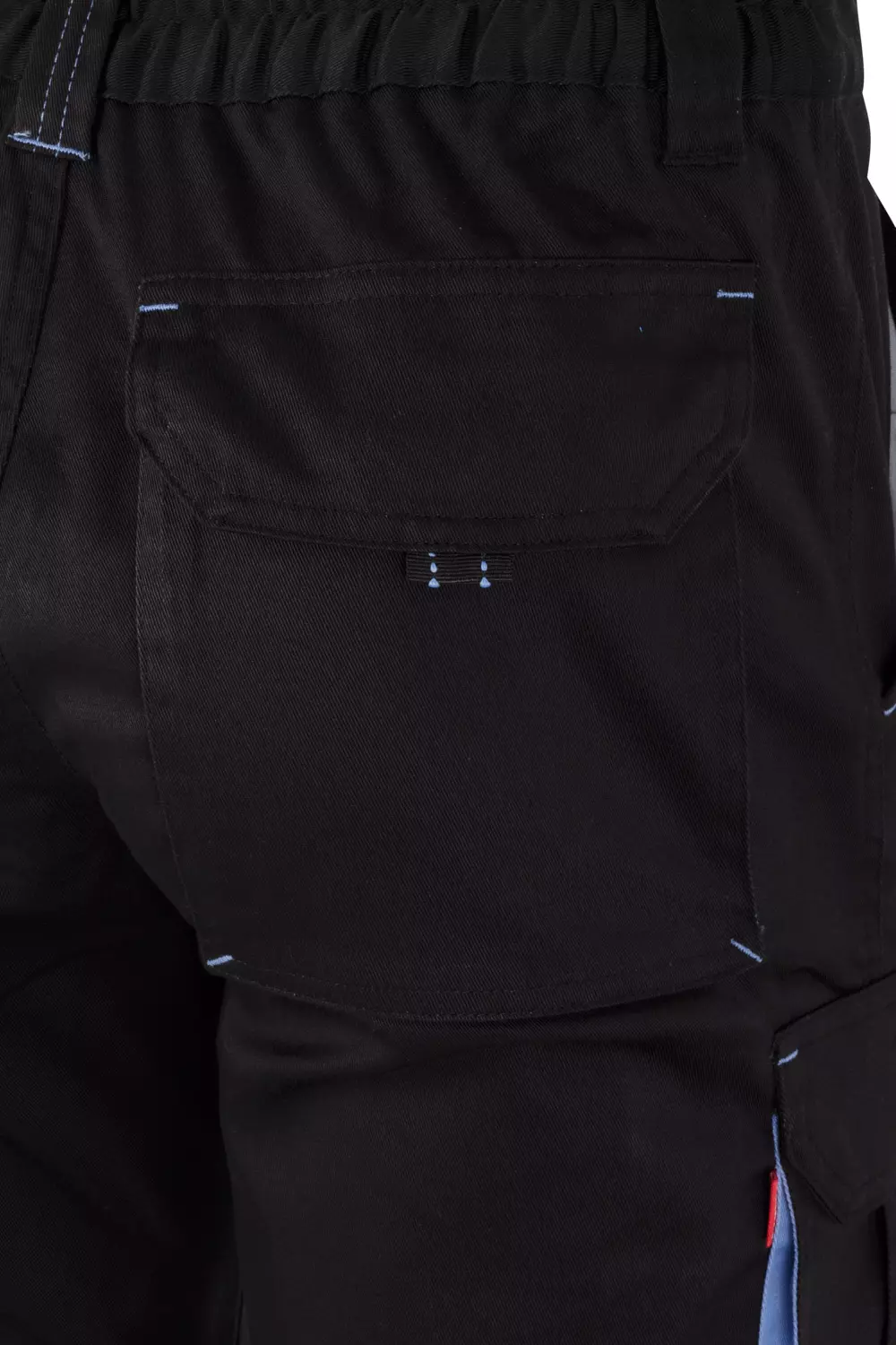 Velilla 103024S-00-05, Work Trousers, Black/Sky Blue, image 2